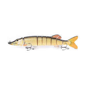 Fornitura diretta dalla fabbrica: Esca artificiale multi-sezione da 12,5 cm, 19g, a forma di pesce (simulazione di squalo), 8 esche dure Luya, attrezzatura da pesca, lotto. - Product Image 6