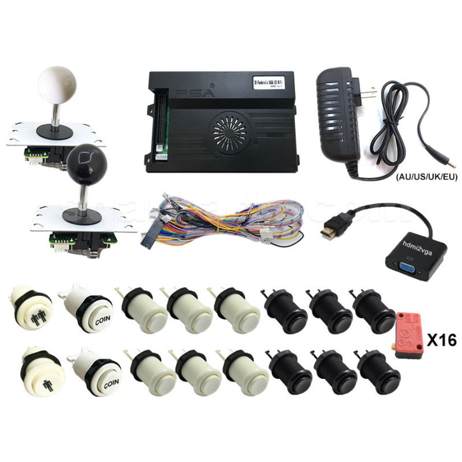 판도라 SAGA Box 8000 in 1 비디오 코인 조이스틱 파라 2 플레이어 4.8mm 버튼 아케이드 게임 키트 Jamma 캐비닛|  Alibaba.com