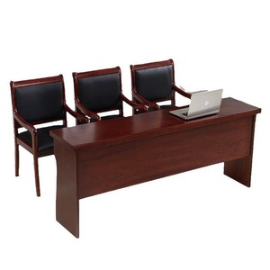 Table de conférence Shengdan en placage de bois massif 180 cm, bureau de salle de réunion avec ensemble de chaises - Product Image 3
