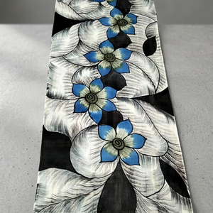 Quality Elegant Luxury Pashmina Scarf Hand Painted Floral Print Long Merino <b>Wool</b> Indian Made Women Adult - Product Image 3