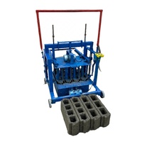 Machine à fabriquer des blocs de béton mobiles de 6 pouces pour briques autobloquantes et pavés
