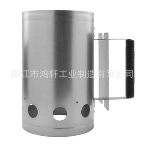 ถังใส่ถ่านพร้อมที่จับเหล็กชุบสังกะสี เส้นผ่านศูนย์กลาง 17 ซม. สำหรับทำบาร์บีคิว อุปกรณ์เสริมบาร์บีคิวทนความร้อน - Product Image 2