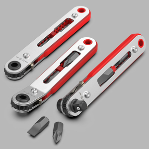 Juego de Destornilladores Magnéticos Multifuncionales con Cabezal Giratorio en Ángulo Recto, Ultra Cortos, con Forma de Cruz - Product Image 1