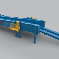 Équipement de construction d'arches inversées avec chariot de distribution de béton, plateforme de travail et dispositif de levage