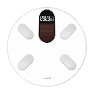 Báscula de Grasa Corporal Lefu, Redonda, Blanca, con Batería Solar, Bluetooth, Báscula Electrónica para Uso Doméstico y Comercial - Product Image 1