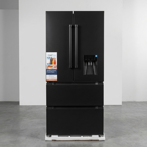 Réfrigérateur-congélateur à portes françaises intelligentes, couleur noire, sans givre, avec distributeur d'eau, garantie 10 ans, grande capacité 627L - Product Image 1
