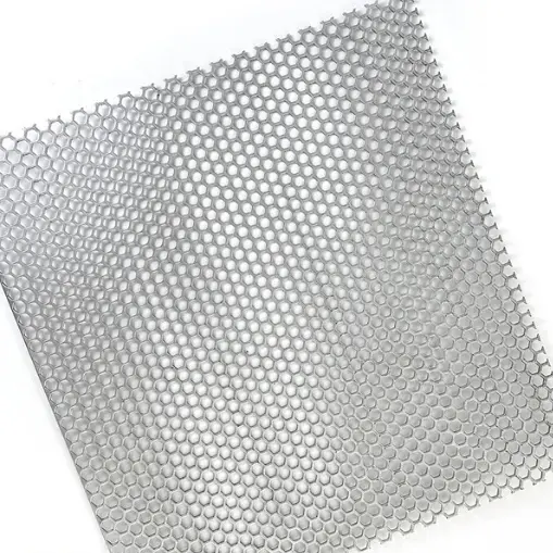 Fornecimento de alta qualidade em aço inoxidável 304 316 painéis de malha de metal com furos perfurados/folha de metal perfurada decorativa redonda hexagonal