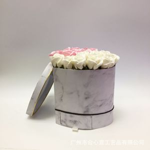 Spot <strong>Marbled</strong> Heart-shaped Drawer Box of Flowers Everlasting Soap Flower Gift Box of <strong>Chocolates</strong> - Product Image 2