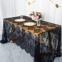 Nappe en dentelle brodée florale personnalisée en gros, nappes carrées et rectangulaires romantiques pour la décoration de table à manger