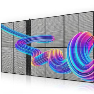 El nuevo P3.91 P7.82 Pantalla LED transparente Señalización digital y pantallas Pantalla LED de vidrio transparente con un <span class=keywords><strong>precio</strong></span> más bajo - Product Image 1