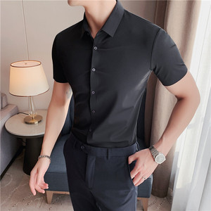 T-083โรงงานมาใหม่ยืดเสื้อผู้ชายเสื้อยืดแขนยาวยืดต่อต้านริ้วรอยเสื้อ - Product Image 5