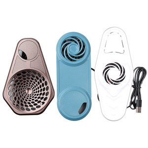 Office Desk Plastic Oval USB Fan With Ventilation Mesh And Cable Routing Holes For Computer Host Heat Dissipation - Product Image 2