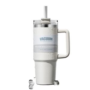 Термос-кружка из нержавеющей стали 2025 года, 40 унций, с ручкой, для путешествий, с сохранением температуры 6-12 часов, идея для делового подарка - Product Image 5