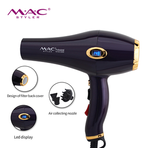 Sèche-cheveux ionique à moteur AC avec buse concentratrice 2200W, pliable, qualité salon, pour usage domestique et hôtelier, marque privée - Product Image 2