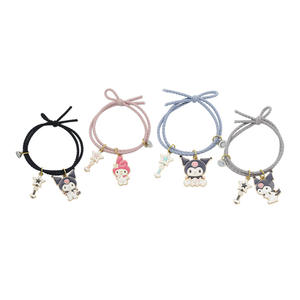 Nouveautés Sanrio Aimant Couple Bracelet Dessin Animé Mélodie Kuromi Bracelet En Gros Copines Bracelet Corde À Cheveux - Product Image 1