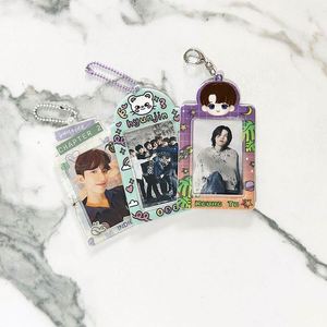 Promotional Customized Design PVC Photo Card Craft Cute <b>Plastic</b> Acrylic Bank Card for Kpop Fans with Keychain Photo Card Holder - Product Image 3