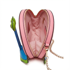 Bolso Bandolera con Forma de Caracol, Bonito y Moderno, de Cuero Sintético Rosa, Bolso Redondo de Hombro, Mini Bolso Divertido de Dibujos Animados para Niñas, 2025 - Product Image 3