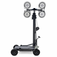 Tour d'éclairage LED portable d'urgence à mât télescopique 960W IP65 Blanc