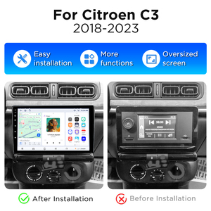 จุนซัน วิร์เลส คาร์เพลย์ แอนดรอยด์ ออโต้วิทยุสำหรับซีตรอง C3 C4 Aircross 2017-2023 เครื่องเล่นดีวีดีในรถยนต์หน่วยหลักหน้าจอรถมัลติมีเดีย - Product Image 2