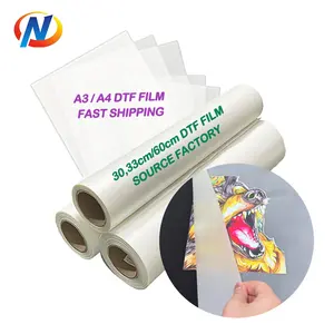 Norman Custom Size Double Single Side Dtf Pet Film 30Cm 33Cm 60Cm 60Cm*100M Roll Heat Transfer 75Micron Hot Cold Peel Dtf Fil