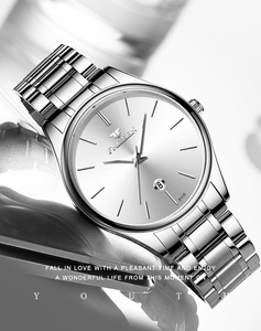 FNGEEN commercio all'ingrosso 5100 orologi in argento da <span class=keywords><strong>uomo</strong></span> anello di lusso in acciaio cinturino impermeabile orologio da calendario per gli uomini classico orologio svuotato - Product Image 4