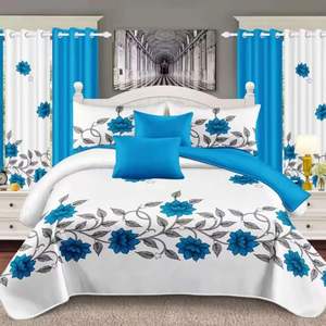 Ensemble <span class=keywords><strong>de</strong></span> housse <span class=keywords><strong>de</strong></span> couette imprimée en 3D, 10 pièces, drap-housse, coton rembourré matelassé, taille king, 400TC, literie pour la maison toute saison - Product Image 4