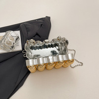 Nouvelle Pochette de Soirée Faite Main en Acrylique 2026 pour Femme, Sac à Main Perles et Boules, Pochette de Mariage, Fête, Bal de Promo avec Chaîne