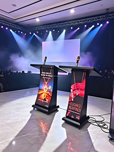 Pantalla LED para Podio Interior P1.5 GOB, Disponible <span class=keywords><strong>en</strong></span> <span class=keywords><strong>Los</strong></span> Ángeles, EE. UU., Personalizable, Sin Instalación, para Iglesias, Comercios, Mesas de Conferencia - Product Image 2