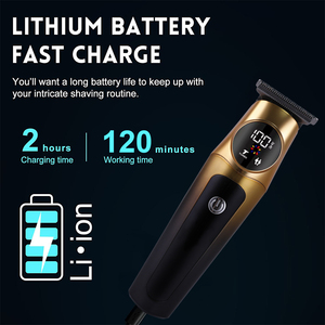 <span class=keywords><strong>Tondeuse</strong></span> à cheveux sans fil rechargeable par USB <span class=keywords><strong>avec</strong></span> lames en acier inoxydable, <span class=keywords><strong>tondeuse</strong></span> professionnelle pour hommes, soin du visage en salon - Product Image 4