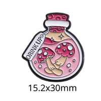 Ornement Métallique Créatif en Forme de Bouteille de Parfum, Motif Fleur, Plante, Champignon – Cadeau Romantique pour Amoureux, Autocollant de Téléphone Personnalisé, Vente en Gros