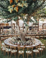 Table ronde pliante en bois pour événements en plein air, mariage, banquet, dîner, fête, mobilier d'hôtel