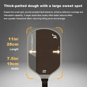 Mejor Precio para Pedidos al por Mayor: Pala de Fibra de Carbono de Alto Módulo con Absorción de Impactos para Tenis y Pádel - Product Image 6