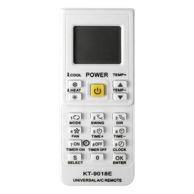 5000 in 1 Universal Air Conditioner Remote Control KT-9018E Replacement Compatible with AUX/Midea/Hisense/Gree/PHILCO//Haier
