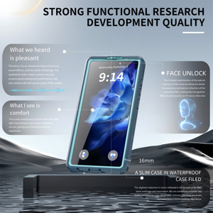 כיסוי טלפון SHELLBOX שחור/כחול אגם בסגנון מאדים, עמיד בפני נפילות ומים, עבור סמסונג גלקסי S25 אולטרה עם מגן מסך מובנה - Product Image 5