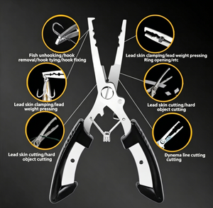 <span class=keywords><strong>Pince</strong></span> de pêche multifonction LOVITA en acier inoxydable pour dégager, couper la ligne et retirer les hameçons - Product Image 6