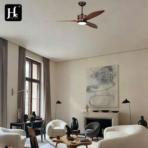 Ventilador de techo moderno con luz LED, control remoto, aspas de madera maciza, fuerte flujo de aire, diseño de última generación, 52 pulgadas - Product Image 6