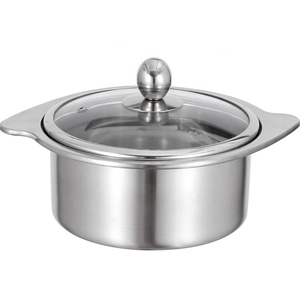 Marmite Divisée En Acier Inoxydable 38 Cm - Cocotte Hot Pot Chinoise Avec Séparateur - Pour Fondue, Soupe, Poisson - Compatible Induction Et Gaz