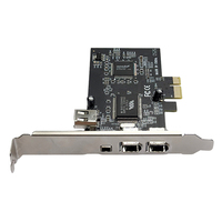 Kartu PCIe X1 FireWire 1394a VIA VT6307 Chip 4 Port Eksternal untuk Pengambilan Video Camcorder DV Bukan untuk Antarmuka Audio