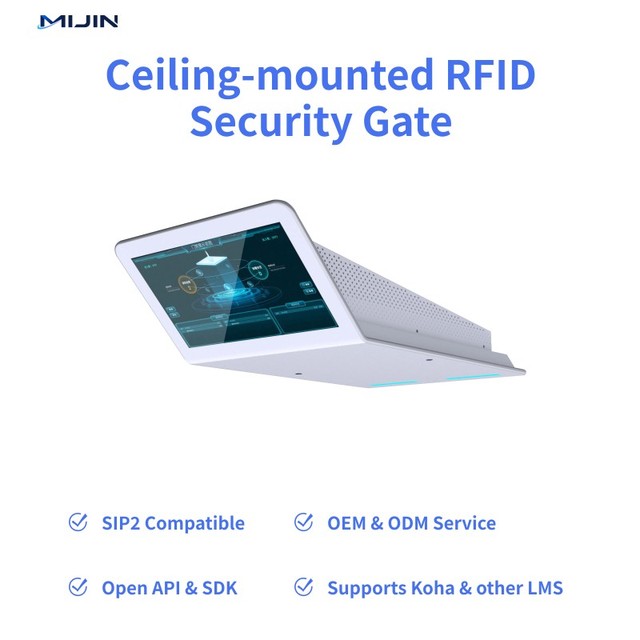 AI Access Control Library Security Gates with RFID Security Sensor and People Counter Security System for Smart Library