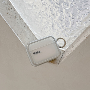 Nouveau minimaliste Hello Text 2-en-1 étui pour casque sans fil housse de protection en Silicone pour AirPods Pro 123 génération - Product Image 4