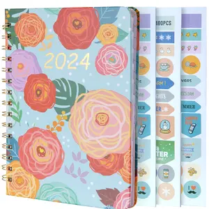 Produttore custom cartonato A5 rilegatura a spirale legante planner blocco note diario diario per diario planner