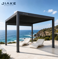 Jiake 6063-T5 Aluminium-Pergola mit Motorisiertem Lamellendach für Küsten-Terrassen, Patio, Garten und Außenbereich