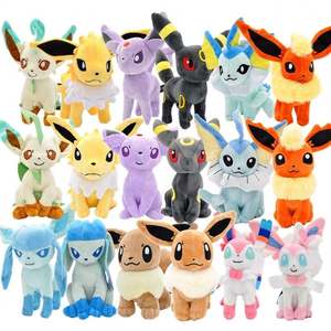 Muñecos de Peluche de Pokémon <span class=keywords><strong>Eeveelution</strong></span> de 20 cm al por Mayor, Espeon, Umbreon, Flareon, Eevee, Sylveon, Muñecos de Anime Kawaii - Product Image 1
