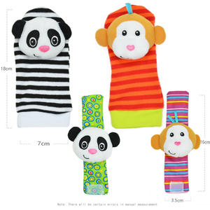 Chaussons-chaussettes en caoutchouc pour bébés et enfants, chaussettes licorne, hochets pour enfants, jouets pour bébés, vente en gros - Product Image 1
