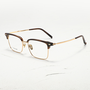 Titanium Rectangle Full Rim Eyeglasses Frames Unisex Lightweight Vision Correction Adult <b>Eyewear</b> Solid Color - Product Image 4