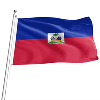 Ensemble de breloques drapeau d'Haïti tendance et très demandé, avec t-shirt, chapeau et pendentif carte d'Haïti, pour femmes et hommes unisexe