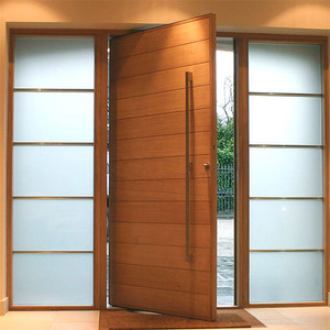 Puerta de Madera de Roble de Diseño Superior de China, <span class=keywords><strong>Puertas</strong></span> Exteriores Modernas de Madera Maciza, Puerta Pivotante para Exteriores - Product Image 4