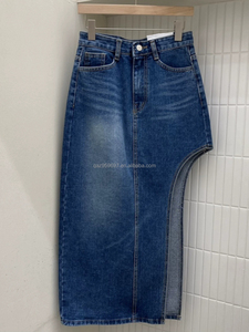 Nuova Gonna Lunga di Jeans Floreale da Donna 2024 Estiva Autunnale Invernale, <span class=keywords><strong>Vita</strong></span> <span class=keywords><strong>Alta</strong></span> Vintage, Modello <span class=keywords><strong>A</strong></span>-Line <span class=keywords><strong>a</strong></span> Tubino - Product Image 5