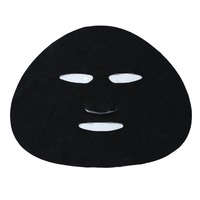 Masque en tissu non tissé noir jetable non compressé pour soins de la peau, hydratant, certifié OEKO-TEX, taille personnalisée