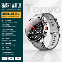 Montre connectée Android 4G avec carte Nano SIM, GPS, NFC, moniteur de fréquence cardiaque, caméra HD, Bluetooth, Wi-Fi pour hommes et femmes, usage professionnel